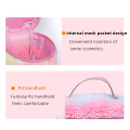 Women's makeup bag bucket shaped makeup bag